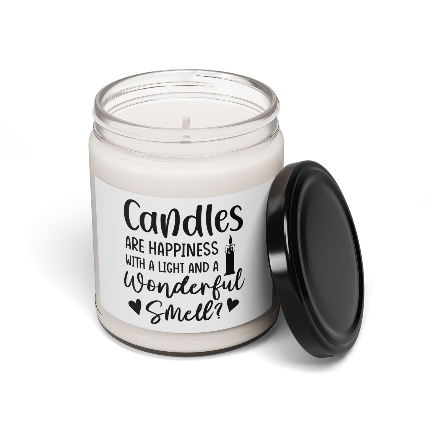 Scented Soy Candle - "Candles Are Happiness" - 9oz Aromatherapy Jar