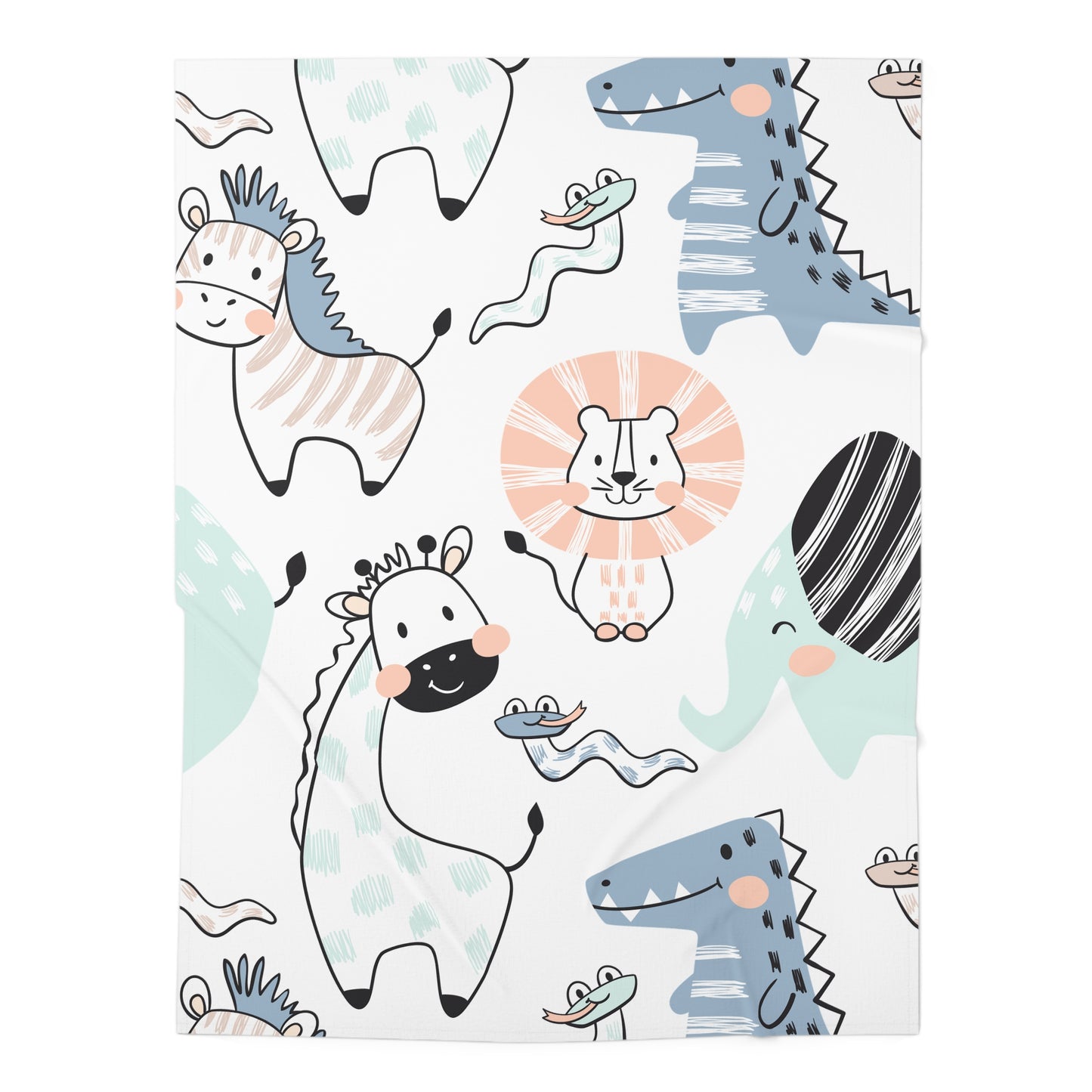 Adorable Animal Print Baby Swaddle Blanket - Perfect for Newborns & Baby Showers