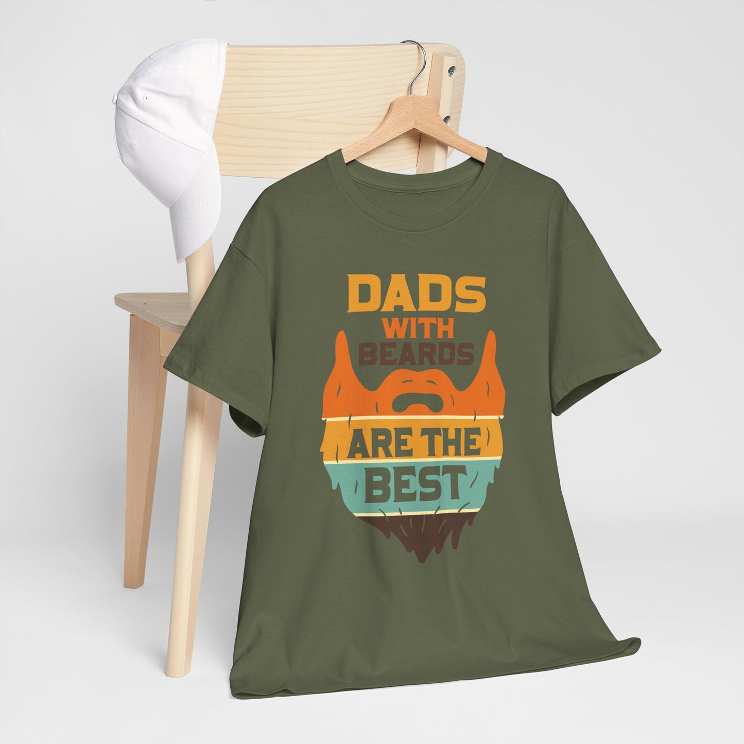 Dads with Beards Heavy Cotton Tee - Perfect Gift for Fathers' Day