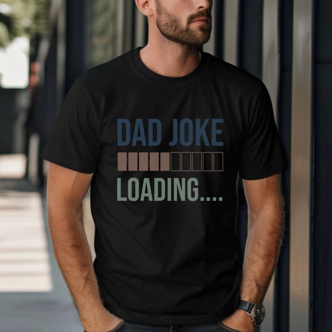 Dad Joke Loading Heavy Cotton Tee – Perfect for Fathers & Gift Givers