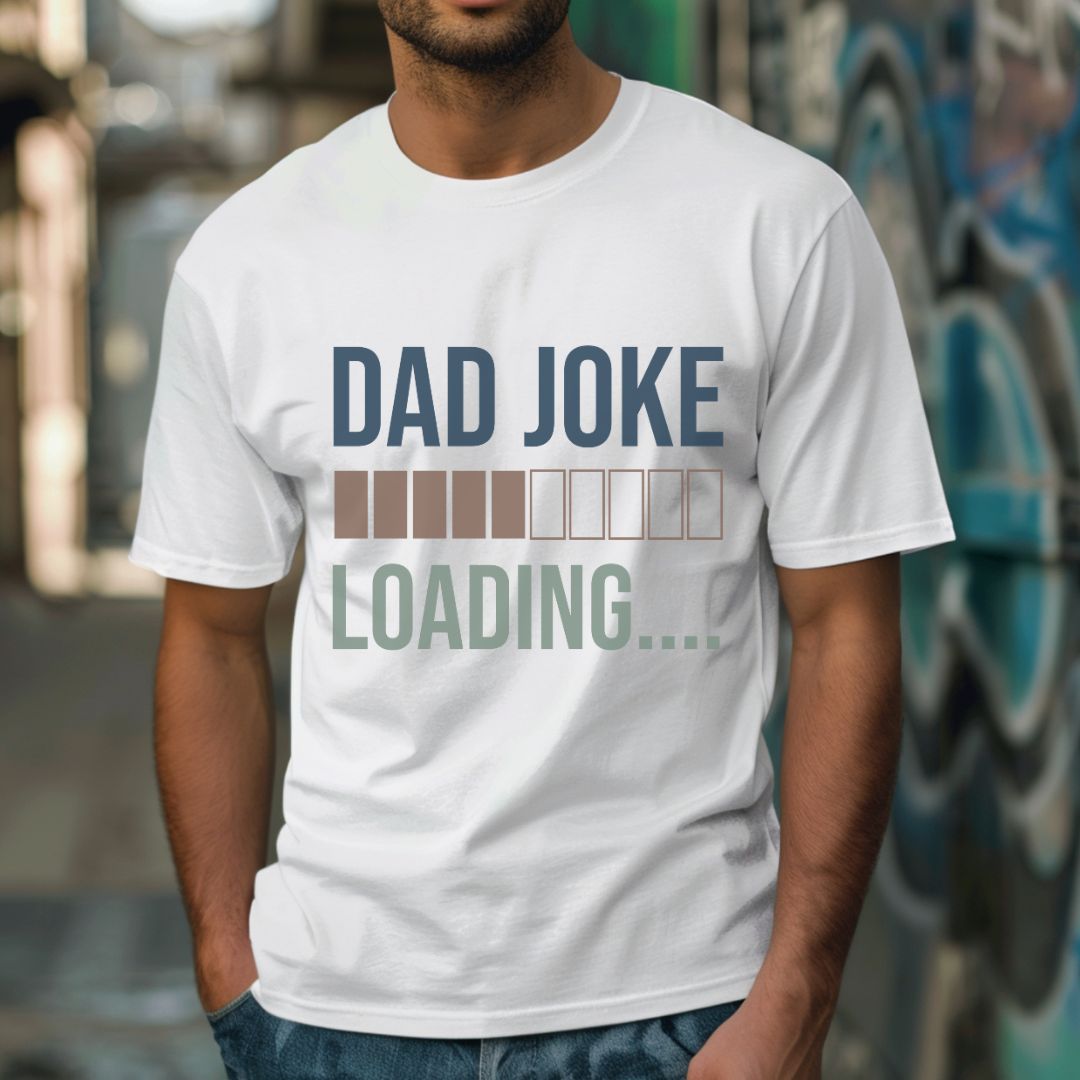 Dad Joke Loading Heavy Cotton Tee – Perfect for Fathers & Gift Givers
