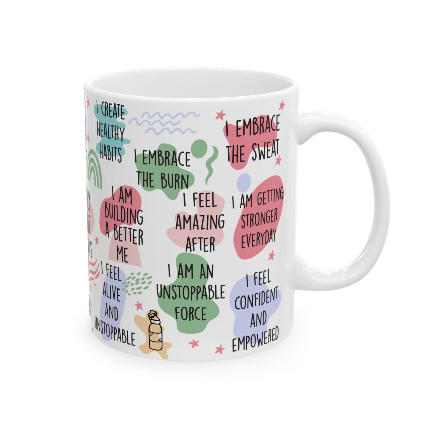 Motivational Affirmation Ceramic Mug - Perfect for Fitness Lovers