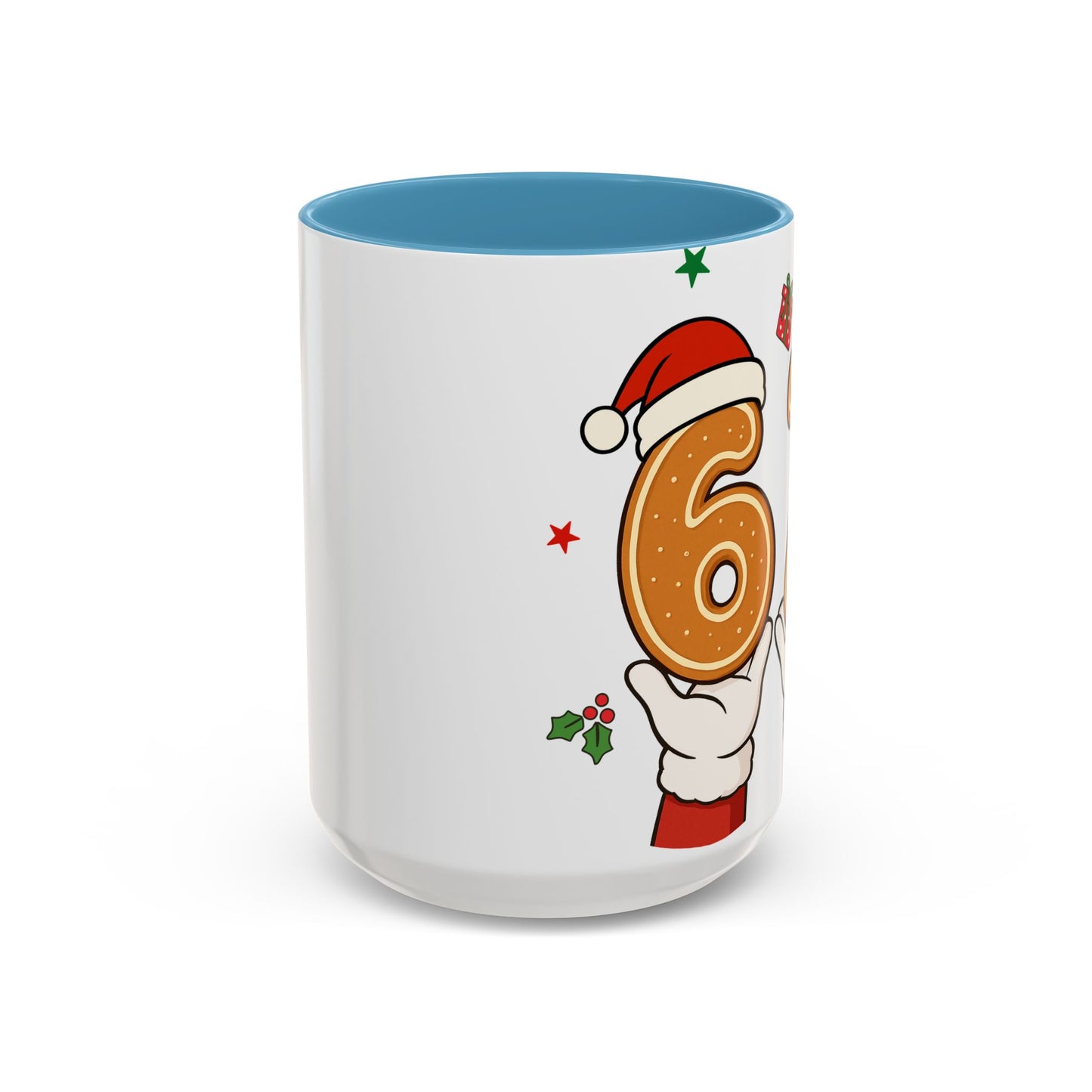 Christmas Number 67 Accent Coffee Mug — Festive Santa Gingerbread Design (11/15oz)