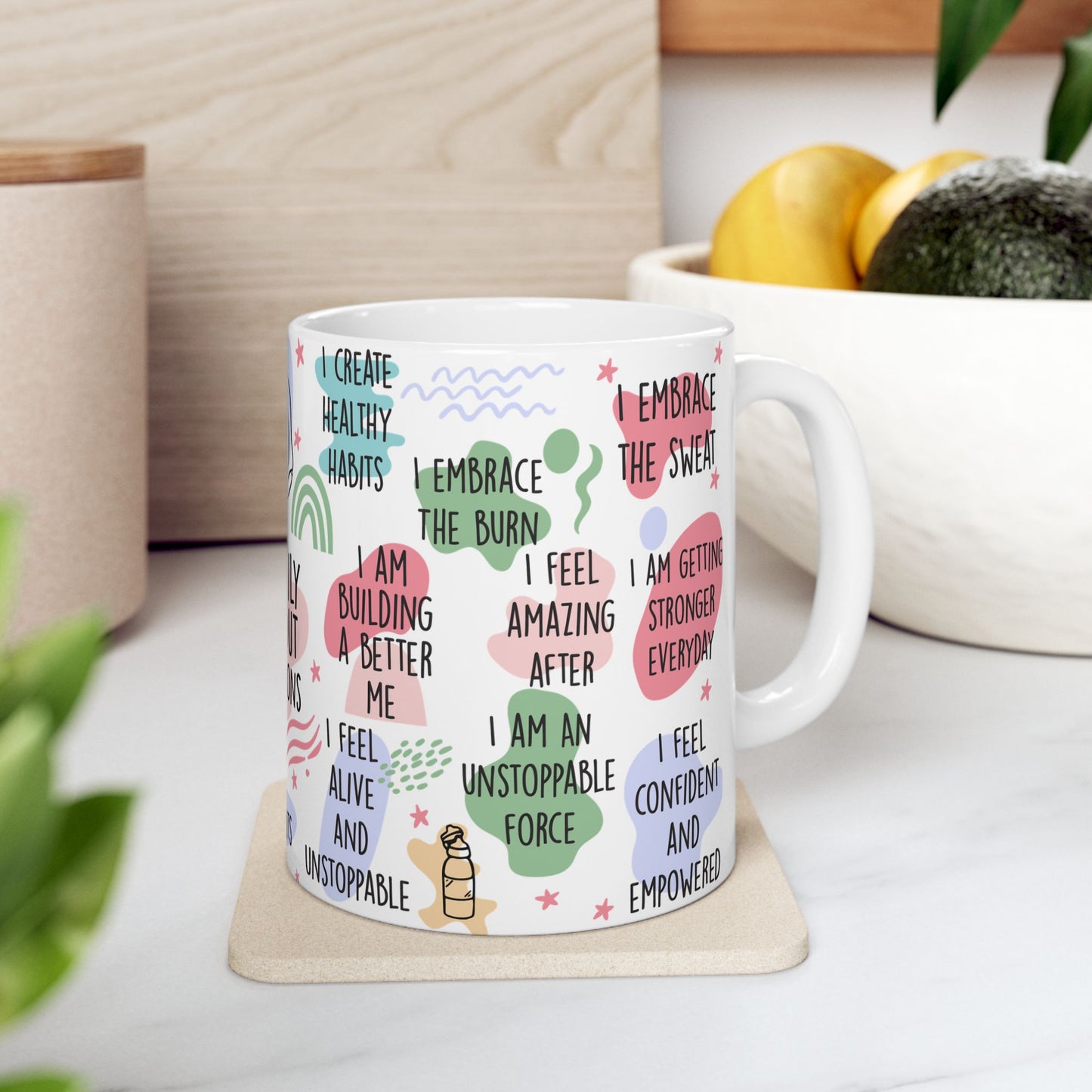 Motivational Affirmation Ceramic Mug - Perfect for Fitness Lovers