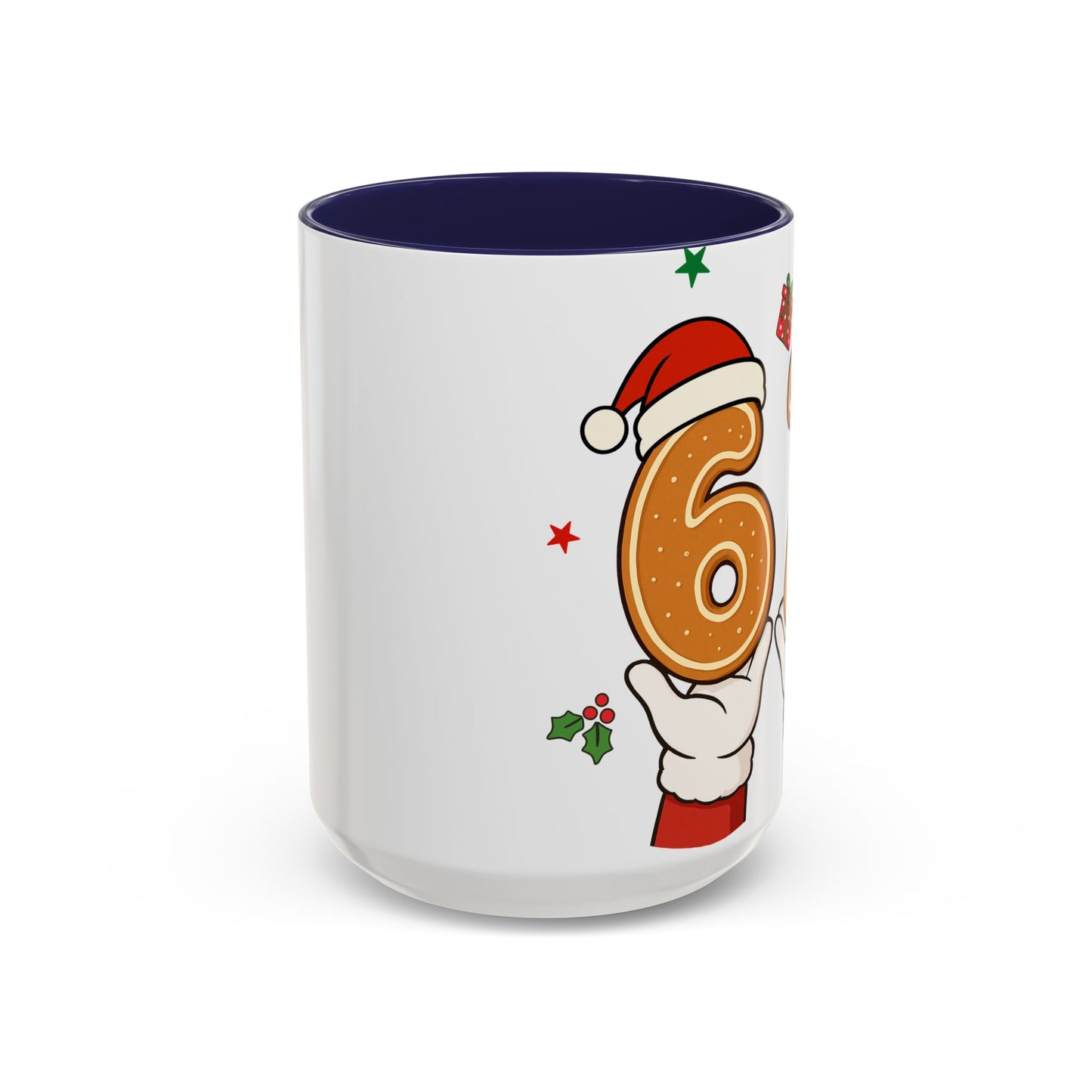 Christmas Number 67 Accent Coffee Mug — Festive Santa Gingerbread Design (11/15oz)