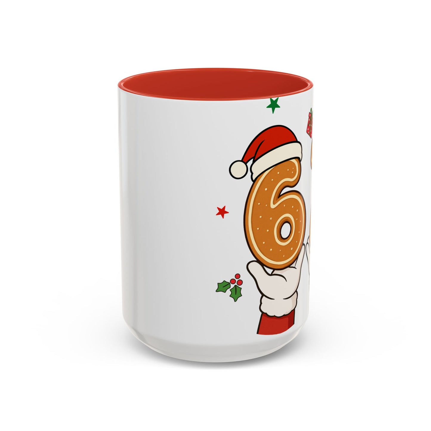 Christmas Number 67 Accent Coffee Mug — Festive Santa Gingerbread Design (11/15oz)