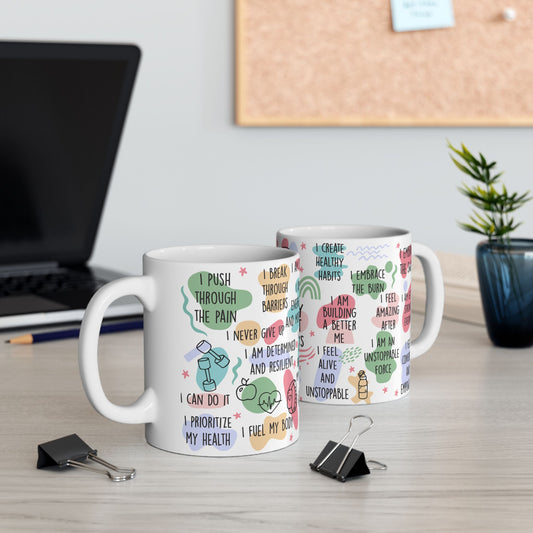 Motivational Affirmation Ceramic Mug - Perfect for Fitness Lovers