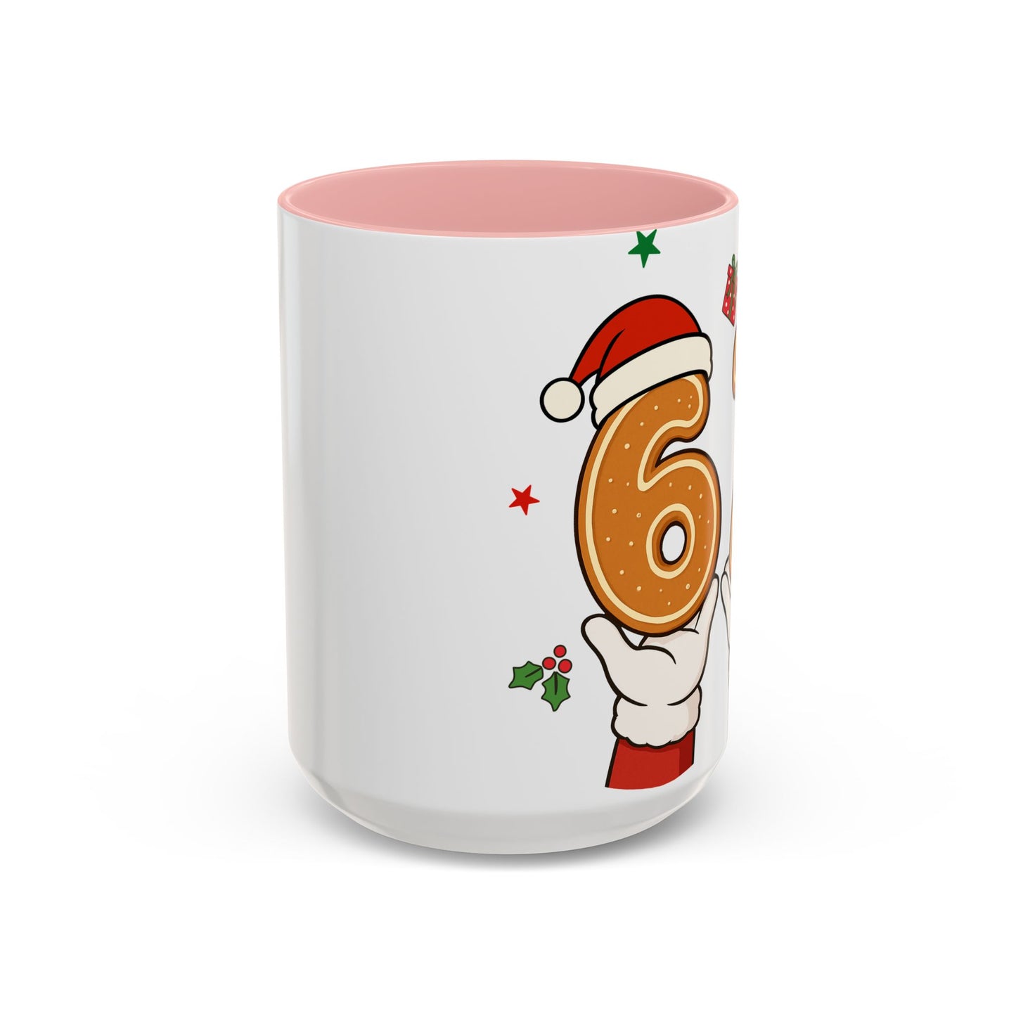 Christmas Number 67 Accent Coffee Mug — Festive Santa Gingerbread Design (11/15oz)