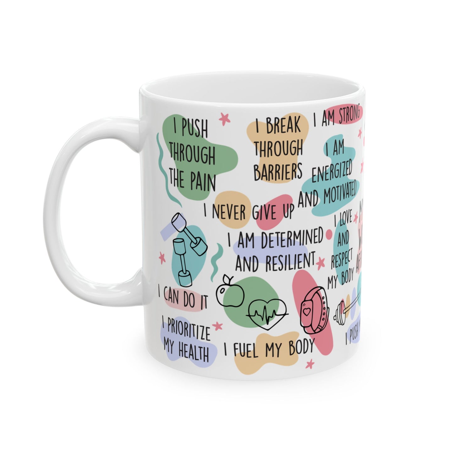 Motivational Affirmation Ceramic Mug - Perfect for Fitness Lovers