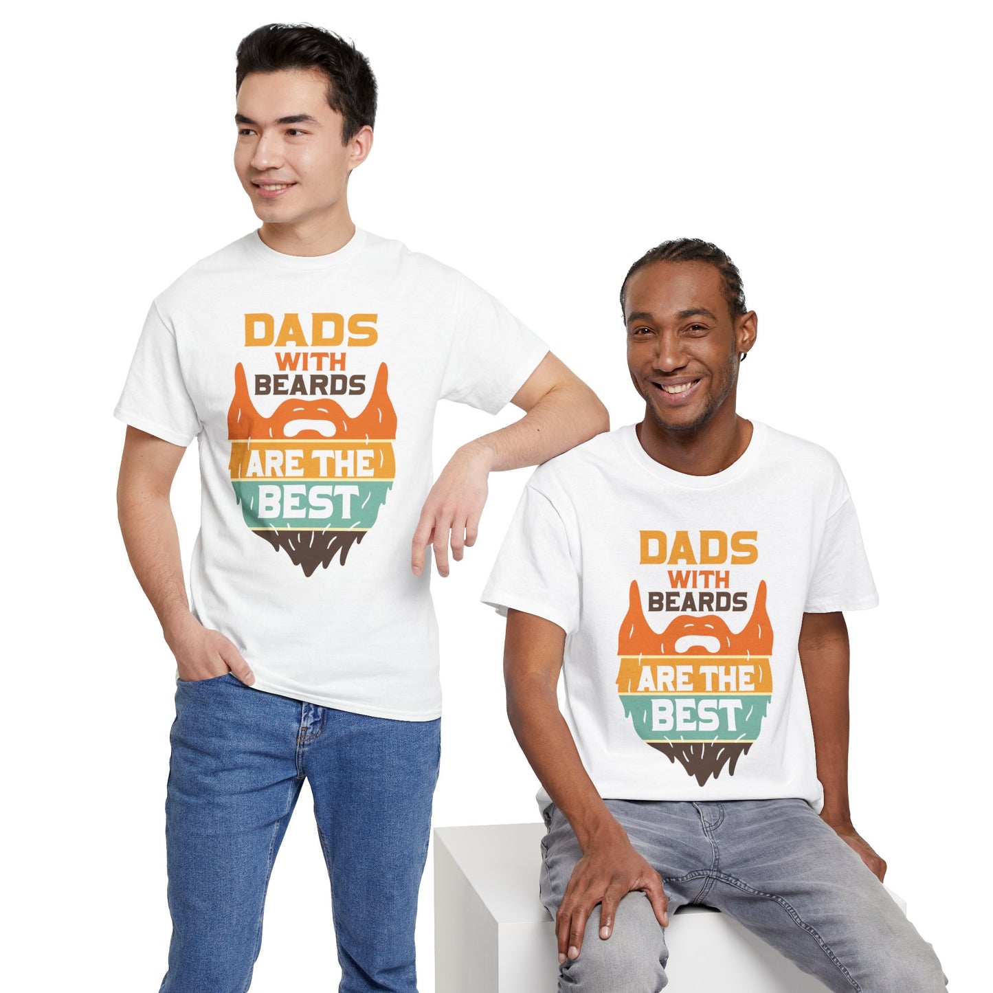 Dads with Beards Heavy Cotton Tee - Perfect Gift for Fathers' Day