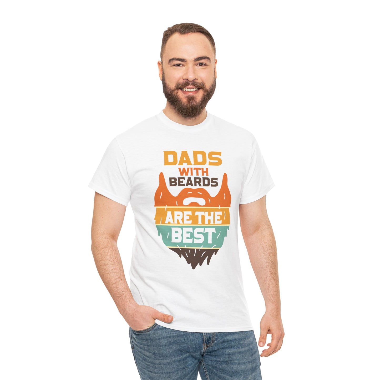 Dads with Beards Heavy Cotton Tee - Perfect Gift for Fathers' Day