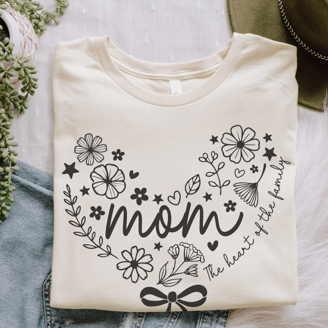 Floral Mom Appreciation T-Shirt - Heavy Cotton Tee