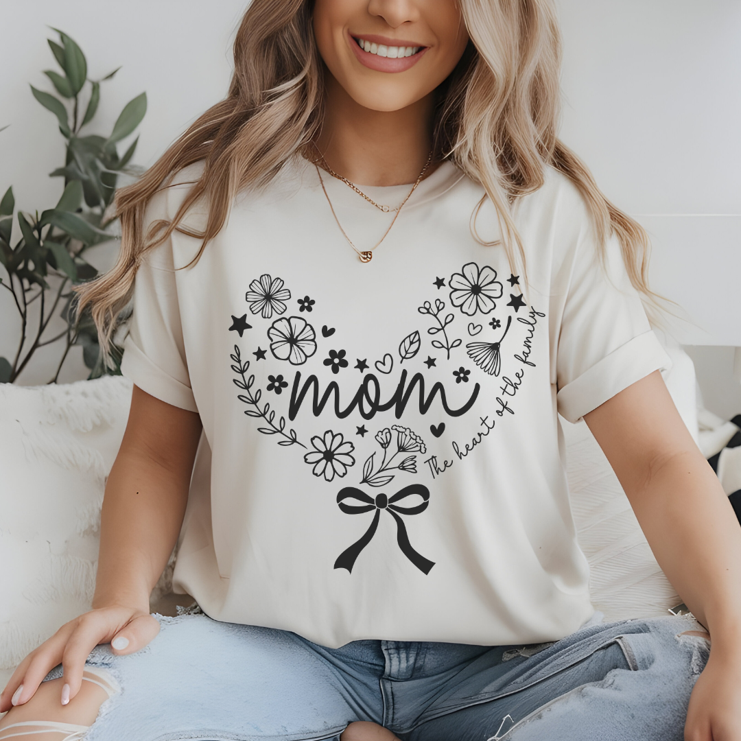 Floral Mom Appreciation T-Shirt - Heavy Cotton Tee