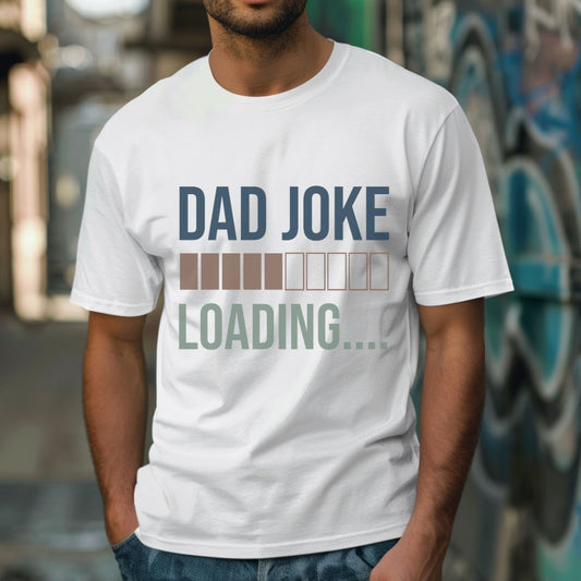 Dad Joke Loading Heavy Cotton Tee – Perfect for Fathers & Gift Givers